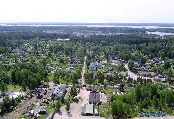 Городской поселок Советский с высоты птичьего полета