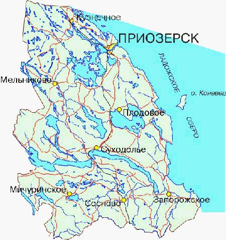 Карта приозерска ленинградской области с улицами и номерами