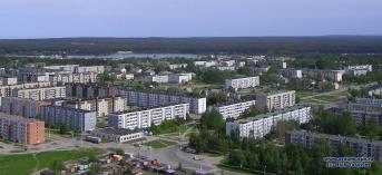 Город Приозерск с высоты птичьего полета