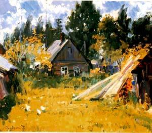 "Дворик в Толмачево".  Семен Ротницкий. 1979
