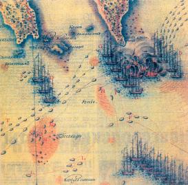 Карта Выборгского сражения 1790 г. (РГА ВМФ)