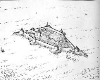 Шлиссельбургская крепость. Рис. В.М.Савкова к проекту восстановления