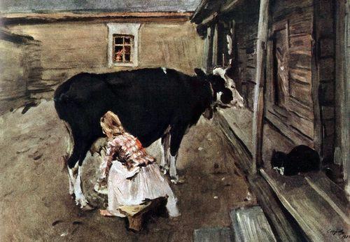 В.А.Серов. "Крестьянский дворик в Финляндии". 1902